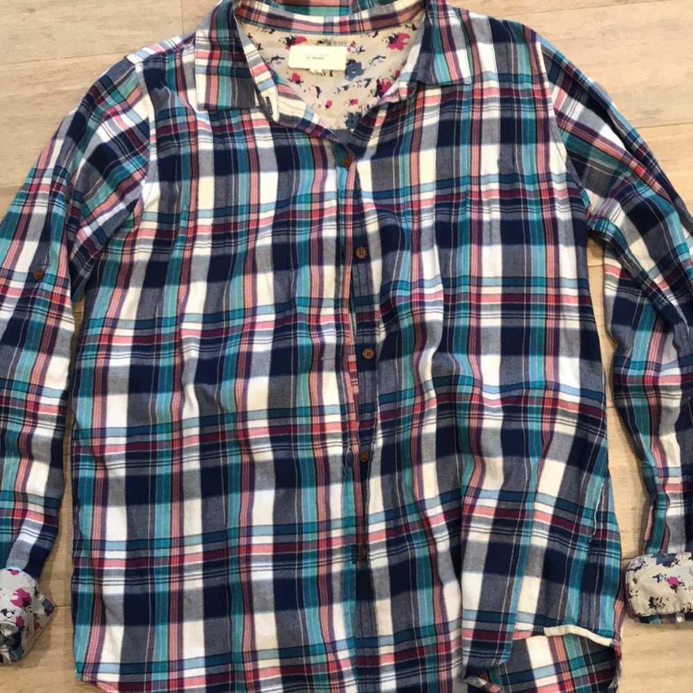 Anthropologie Trovata Plaid Button Down